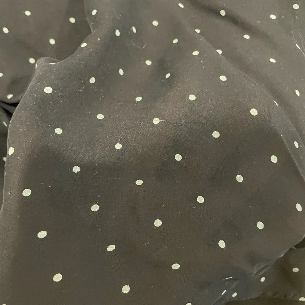 Ralph Lauren Black A-Line Skirt with Blue Dots Silk skirt - Picture 7 of 7